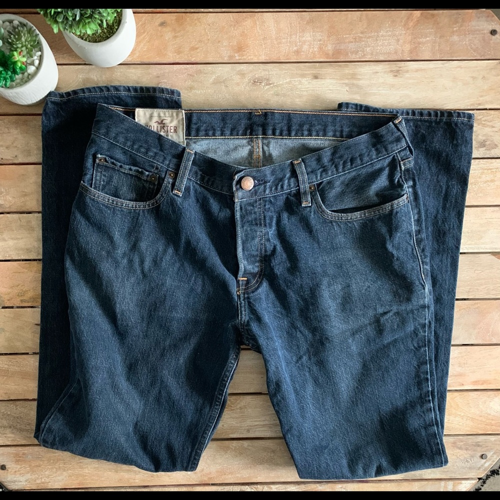 Hollister Slim Straight Jeans Dark Wash Men’s 36